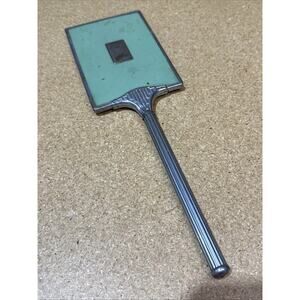 VTG Art Deco Hand Mirror – 1920s/30s – Reverse Painted Glass – Vanity Decor 13x4